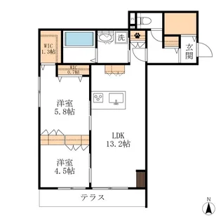 GENZ渡瀬 南館【1階】の間取り