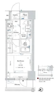 AXASレジデンス目黒東【6階】の間取り