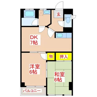 ロワイヤルヒルズ壱番館【2階】の間取り