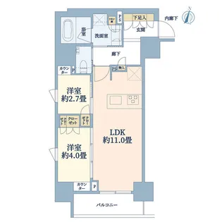 ルジェンテ藤沢【14階】の間取り
