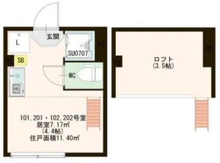 Iniesta 笹塚【2階】の間取り