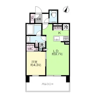 パークホームズ初台 ザ レジデンス【4階】の間取り