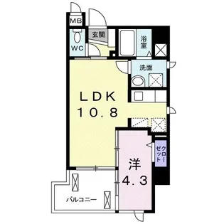 クレア城南【5階】の間取り