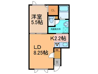プランドール(新通12丁目)【2階】の間取り