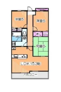 浅香山グリーンマンション【1階】の間取り