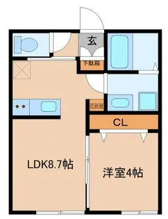 パーチェ成田【1階】の間取り