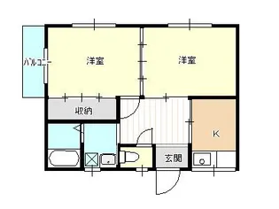 ハイツ大幸B【2階】の間取り