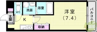 エイチツー西明石【4階】の間取り