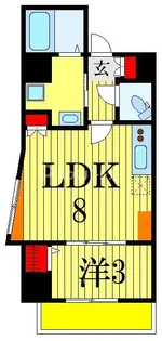 LANART蘇我【8階】の間取り