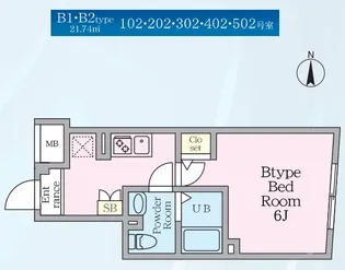 エルファーロ神楽坂III【4階】の間取り