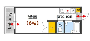 アルティメイトbuilding舟入中町【4階】の間取り