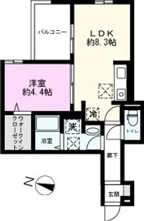 ノーブルヴィラ武蔵浦和【1階】の間取り