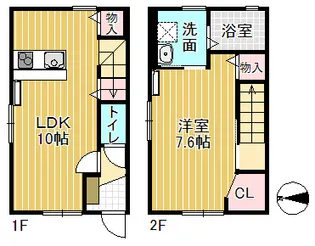 ブルージェイ若草【1階】の間取り