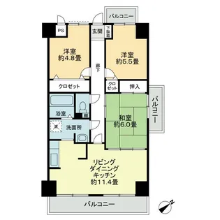 プラージュ司【4階】の間取り