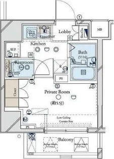 クオーレ茗荷谷【2階】の間取り