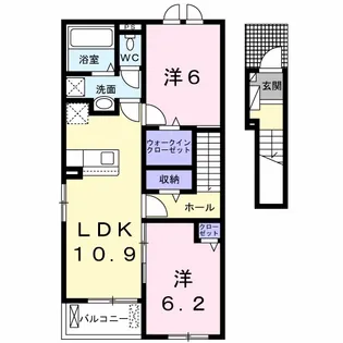 モナコ―ル F・1【2階】の間取り
