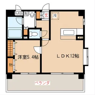カラマード吉塚【4階】の間取り