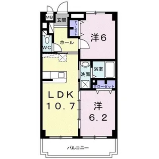 カーサ・フォレスタ【4階】の間取り