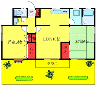 手塚荘【1階】の間取り