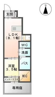 グレーシア皆春【1階】の間取り