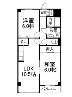 ドエル・梅の宮館【3階】の間取り