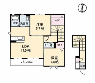 シャーメゾンつばき【2階】の間取り