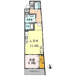 カーサ鈴【3階】の間取り