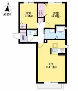 メゾンセフィラII【2階】の間取り