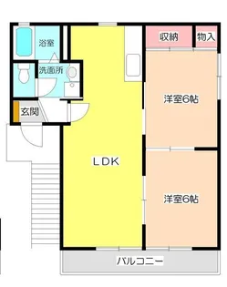 ハイツ荻野A棟【2階】の間取り