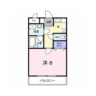 ジュネス黒髪【1階】の間取り