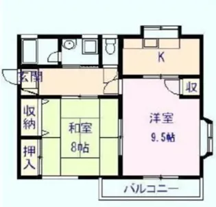 サンパーク弥生A【2階】の間取り