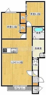 クレセルV(クレセル5)【3階】の間取り