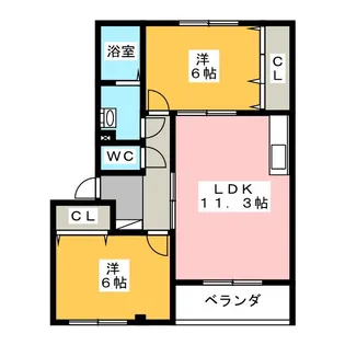 グリーンハイツ【1階】の間取り