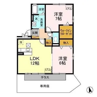 ヒルサイドコート参番館【1階】の間取り