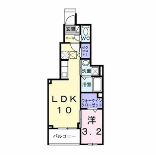 ヴェルデ・フレスコ【1階】の間取り