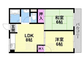 協栄ハイツ【5階】の間取り