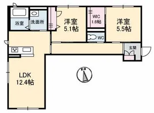 ローレルR【2階】の間取り
