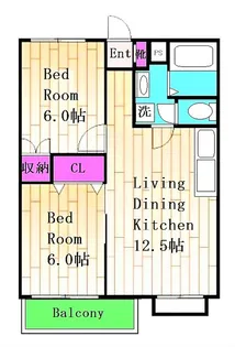 シャトレー新井【2階】の間取り