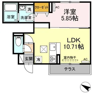 エクセリア北烏山-北烏山1丁目-【1階】の間取り