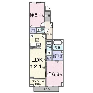 ウィステリア【1階】の間取り