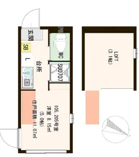 セント・キューブ東十条【1階】の間取り