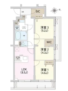 AZEST北赤羽II【2階】の間取り