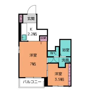 ソレイユ滝の水【2階】の間取り