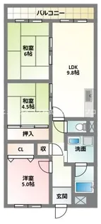 キャピタルキダ【2階】の間取り