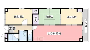 ルミエール小松【1階】の間取り