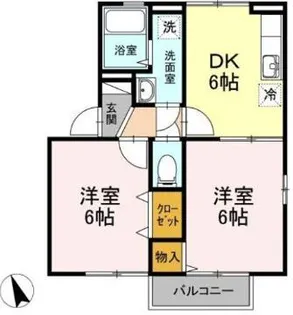 カーサ イル ポルト【2階】の間取り