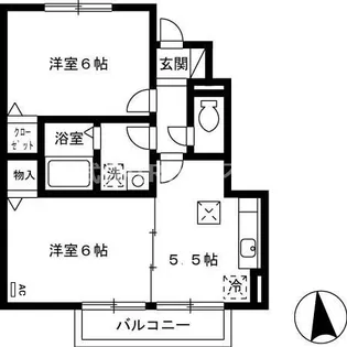 ヴィラ・モナリエールC棟【2階】の間取り
