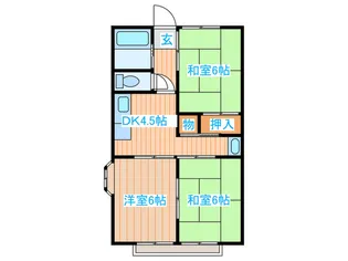 ハイム柏山【2階】の間取り