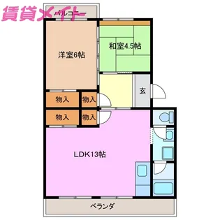 コーポはりま【3階】の間取り