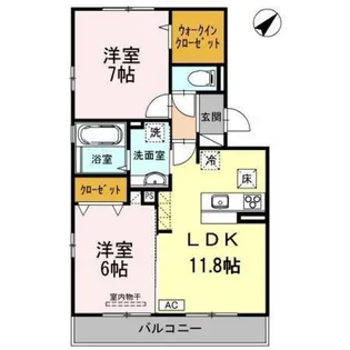 アンベリール A棟【1階】の間取り